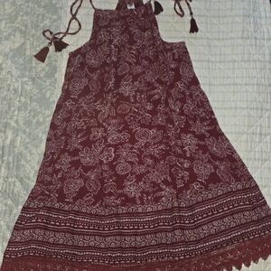 Old Navy Burgundy Floral Dress